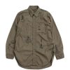 Engineered Garments Work Shirt Olive Lh Printed Sanded Twill | Shirts