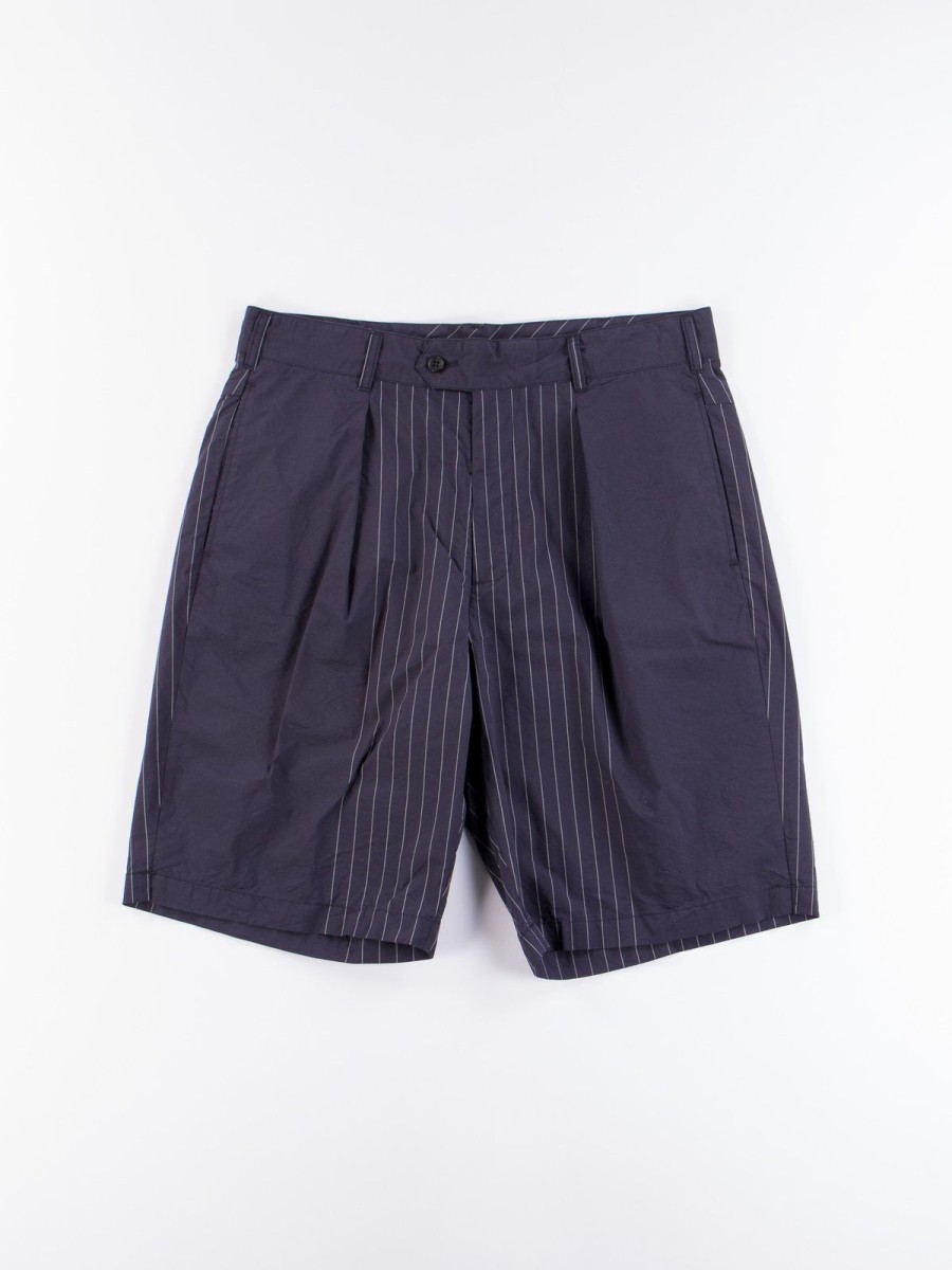 Engineered Garments Dark Navy Nyco Gangster Stripe Sunset Short | Shorts