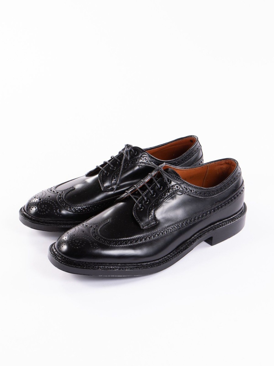 Alden for The Bureau Black Cordovan Long Wing Blucher | Footwear