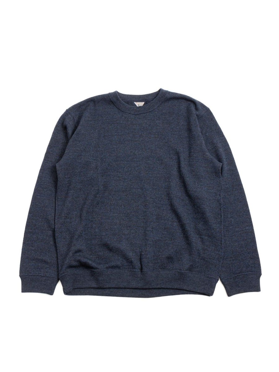 Filmelange Wales L/S Crewneck Navy Melange | Knitwear