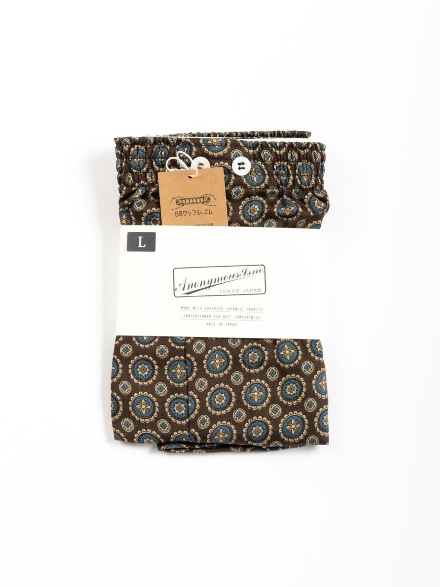 Anonymous Ism Komon Pattern Boxer Charcoal | Underwear