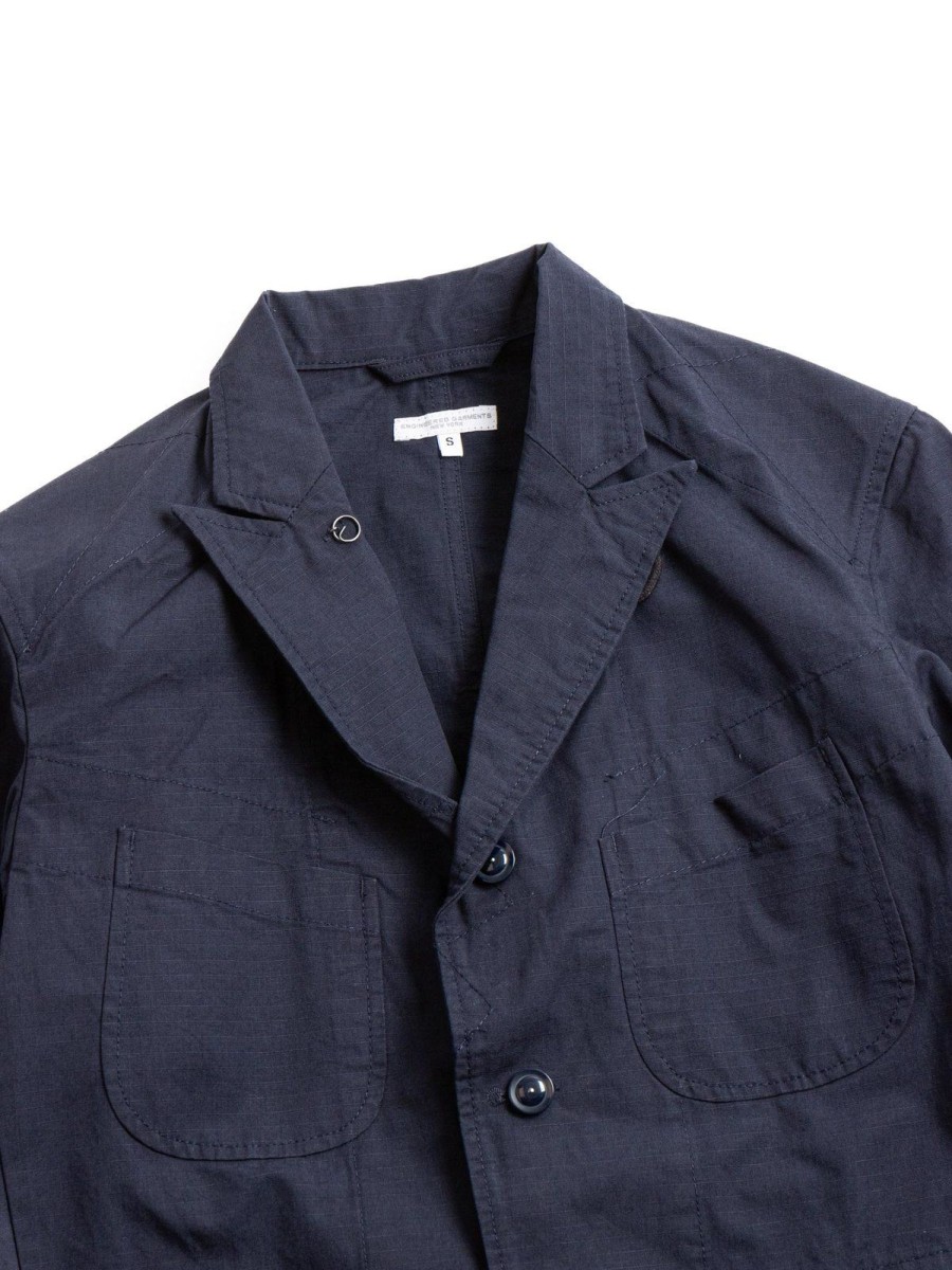 Engineered Garments Bedford Jacket Navy Cotton Ripstop | Jackets