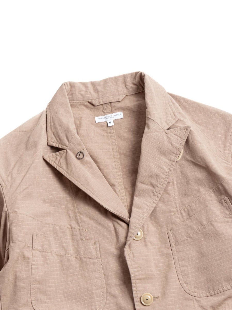 Engineered Garments Bedford Jacket Khaki Cotton Ripstop | Jackets