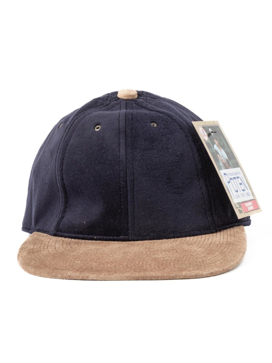 Poten Pig Suede 2 Tone Navy Baseball Cap | Headwear