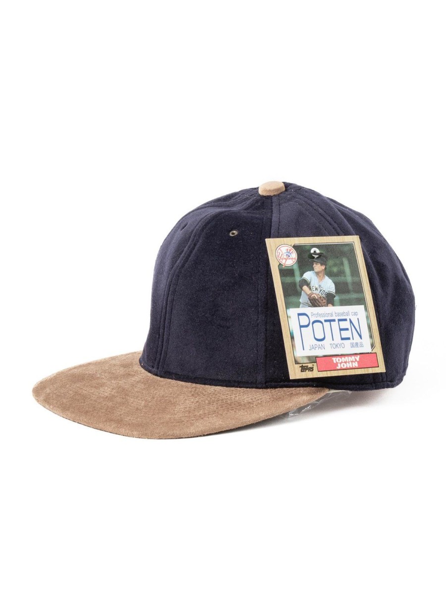 Poten Pig Suede 2 Tone Navy Baseball Cap | Headwear