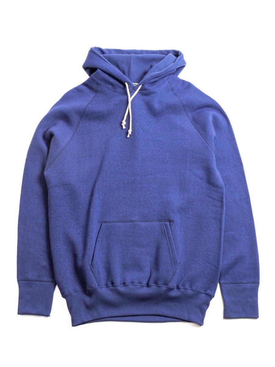 DENIME 4 Needle Raglan Hoodie Blue | Sweatshirt & Hoodies