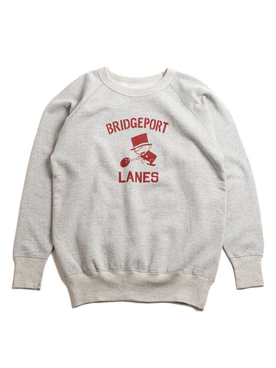 DUBBLE WORKS Lot.83003 01 Bridge Port Printed Sweat H.Grey | Sweatshirts