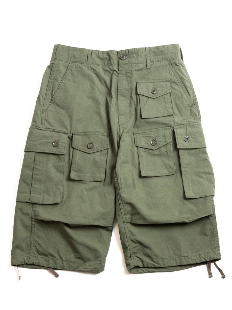 Engineered Garments Fa Short Olive Cotton Ripstop | Shorts