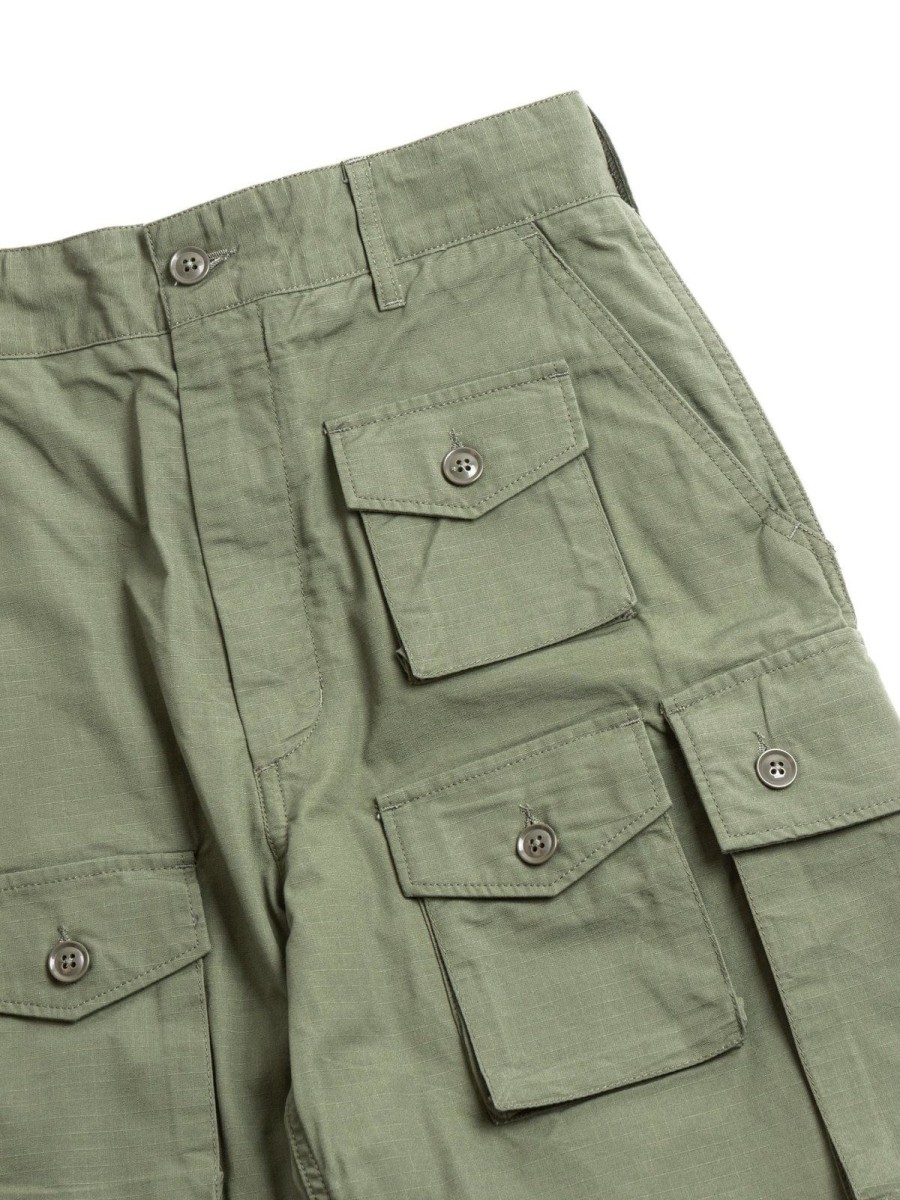 Engineered Garments Fa Short Olive Cotton Ripstop | Shorts