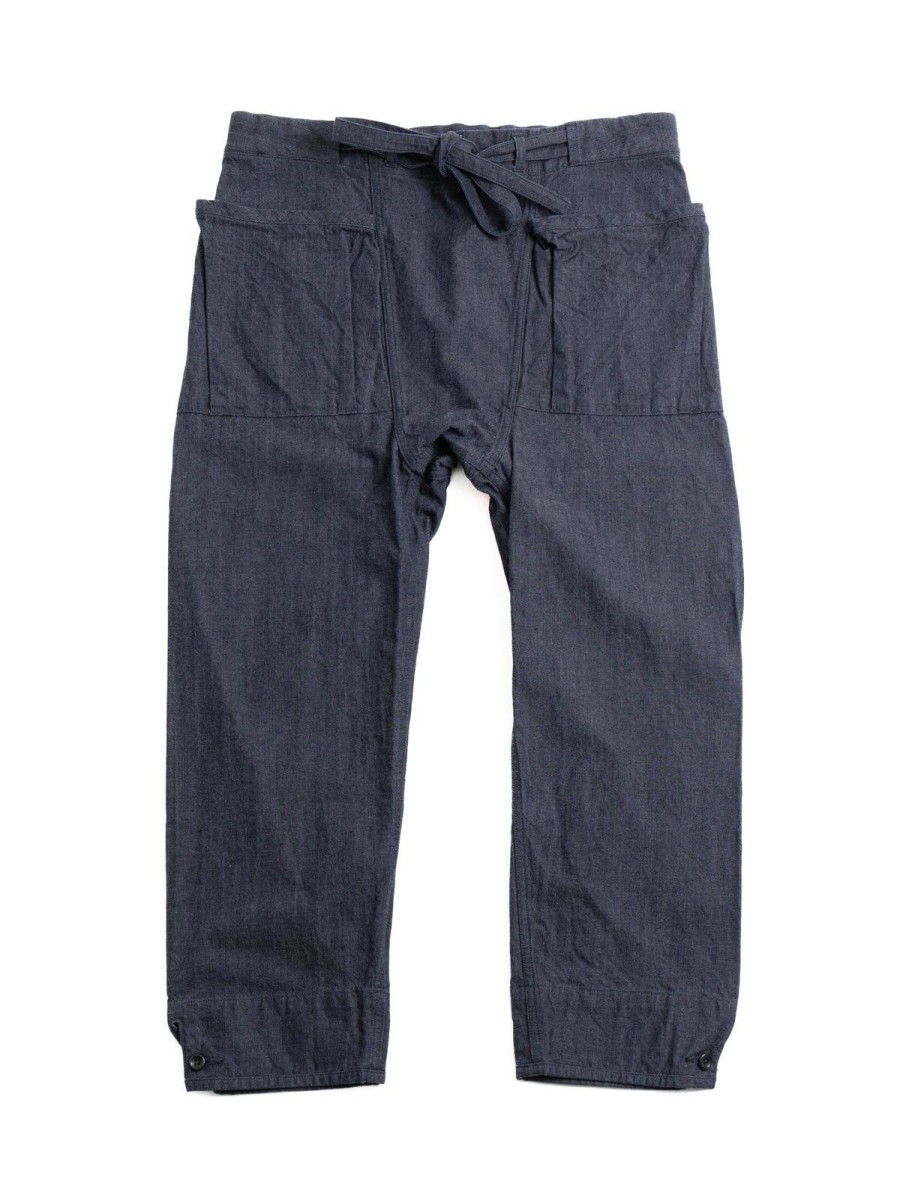 SNOW PEAK APPAREL Organic Cotton Canvas Noragi Pants Indigo | Trousers