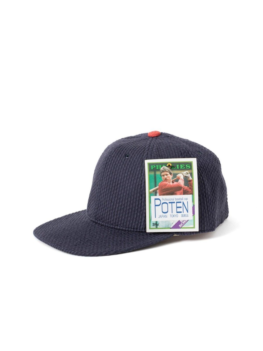 Poten Dobby Cloth Baseball Cap Navy | Headwear