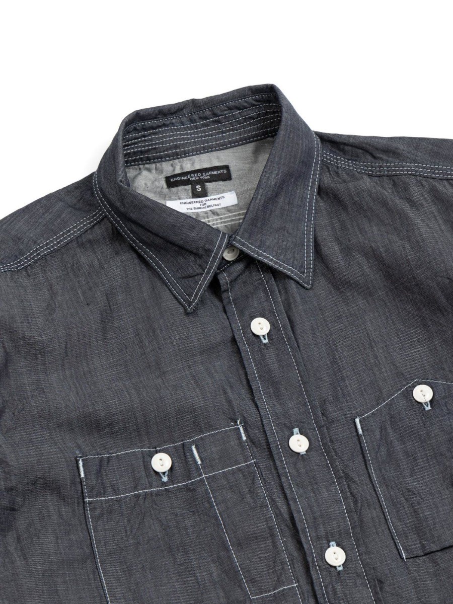 Engineered Garments For The Bureau Work Shirt Japanese Blue Light Denim (Tbb Exclusive) | Shirts