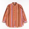 Engineered Garments Orange Cotton Lawn Batik Stripe 19Th Century Bd Shirt | Shirts