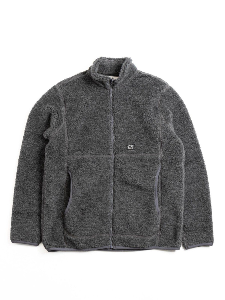 SNOW PEAK APPAREL Wool Fleece Jacket Charcoal | Tops