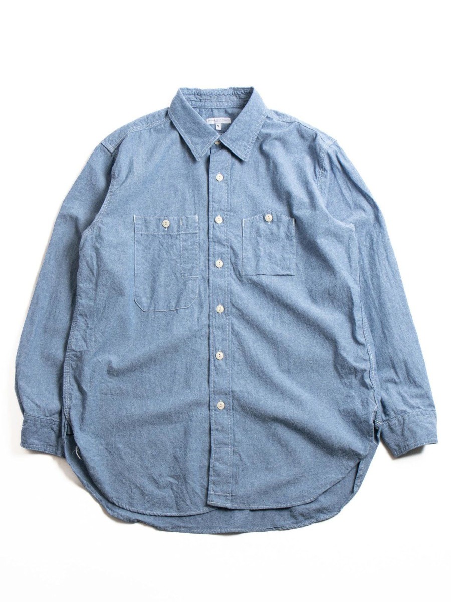 Engineered Garments Work Shirt Lt.Blue 4.5Oz Cotton Chambray | Shirts