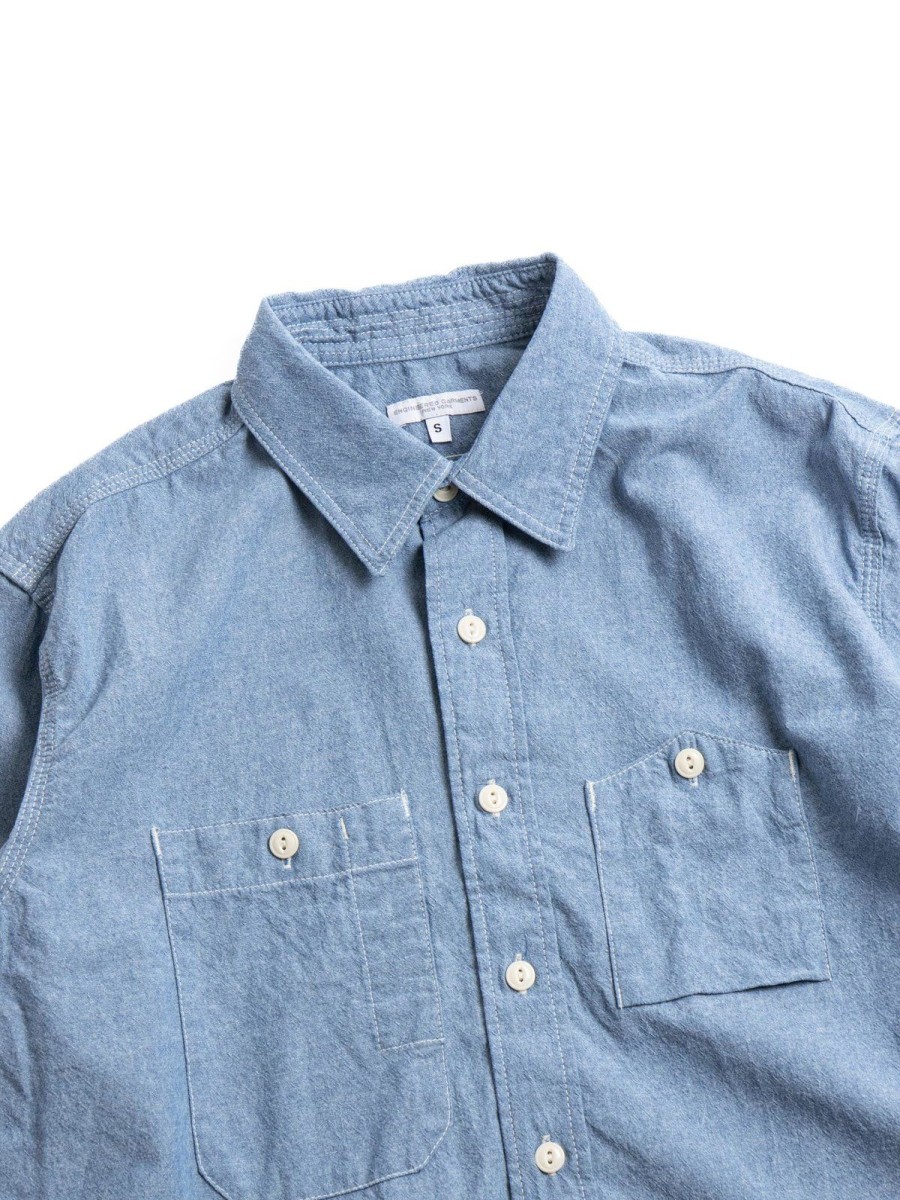 Engineered Garments Work Shirt Lt.Blue 4.5Oz Cotton Chambray | Shirts