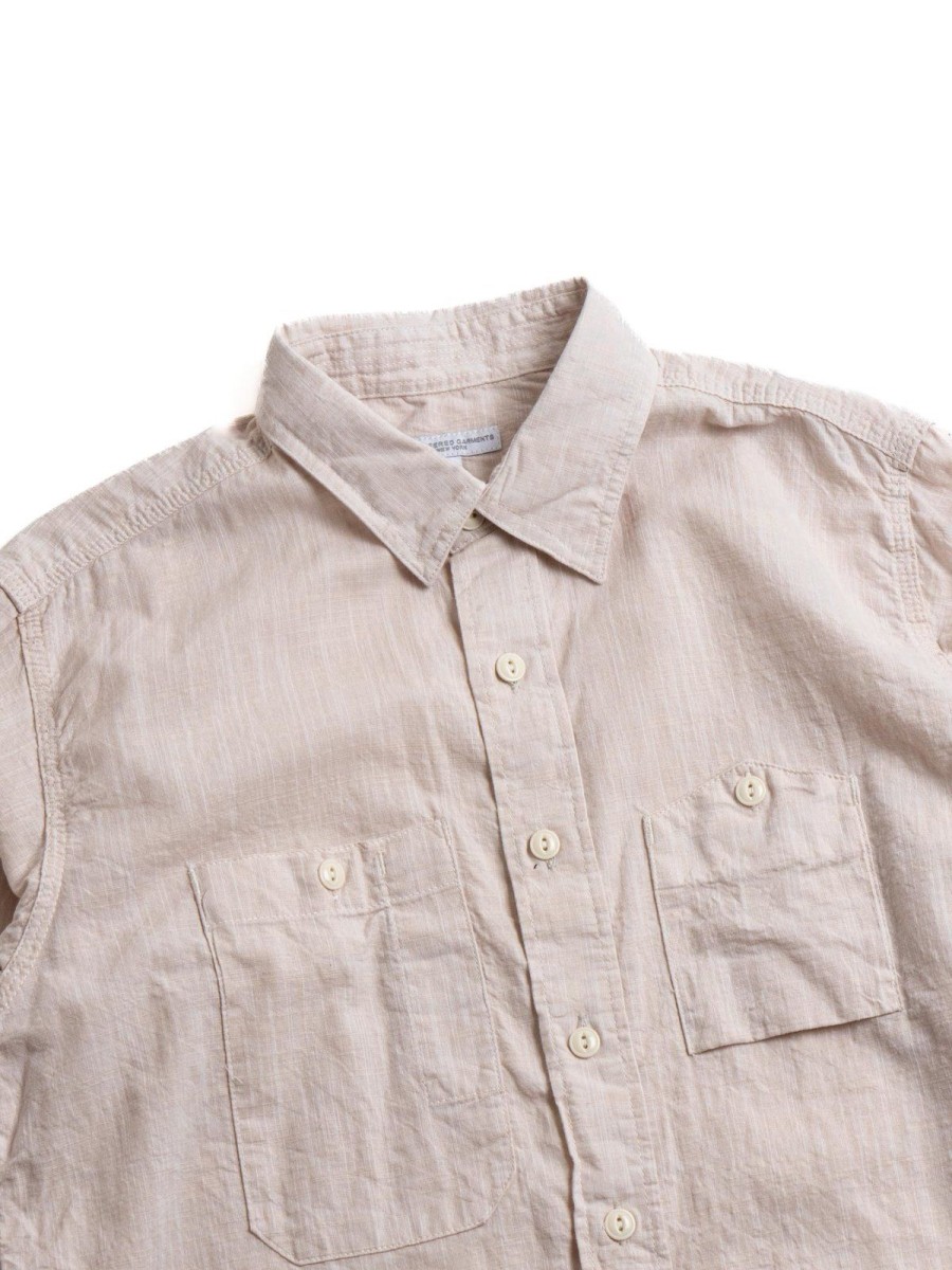 Engineered Garments Work Shirt Beige Cotton Slab | Shirts