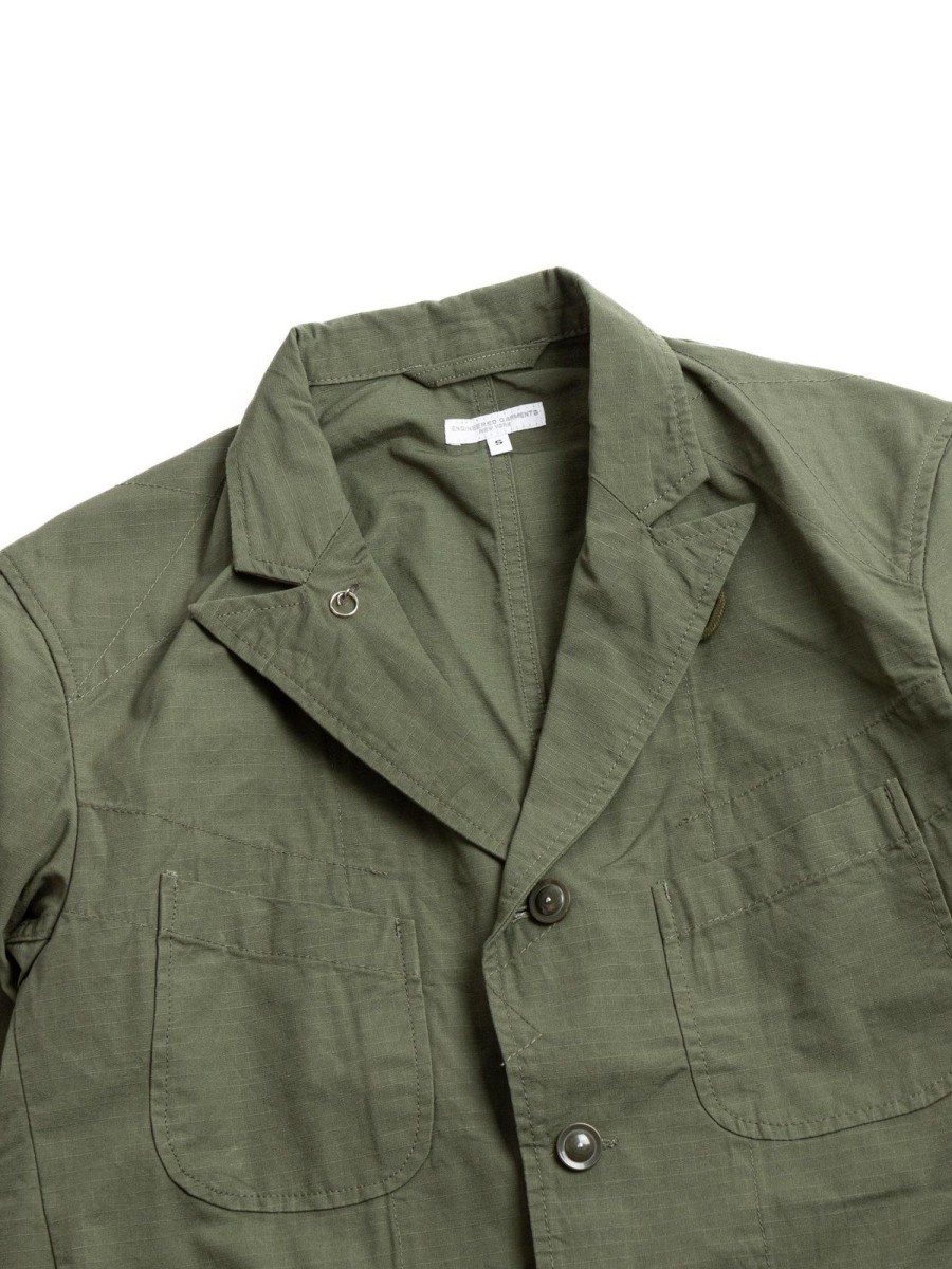 Engineered Garments Bedford Jacket Olive Cotton Ripstop | Jackets