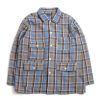 Engineered Garments Ba Shirt Jacket Blue Cotton Heavy Twill Plaid | Shirts