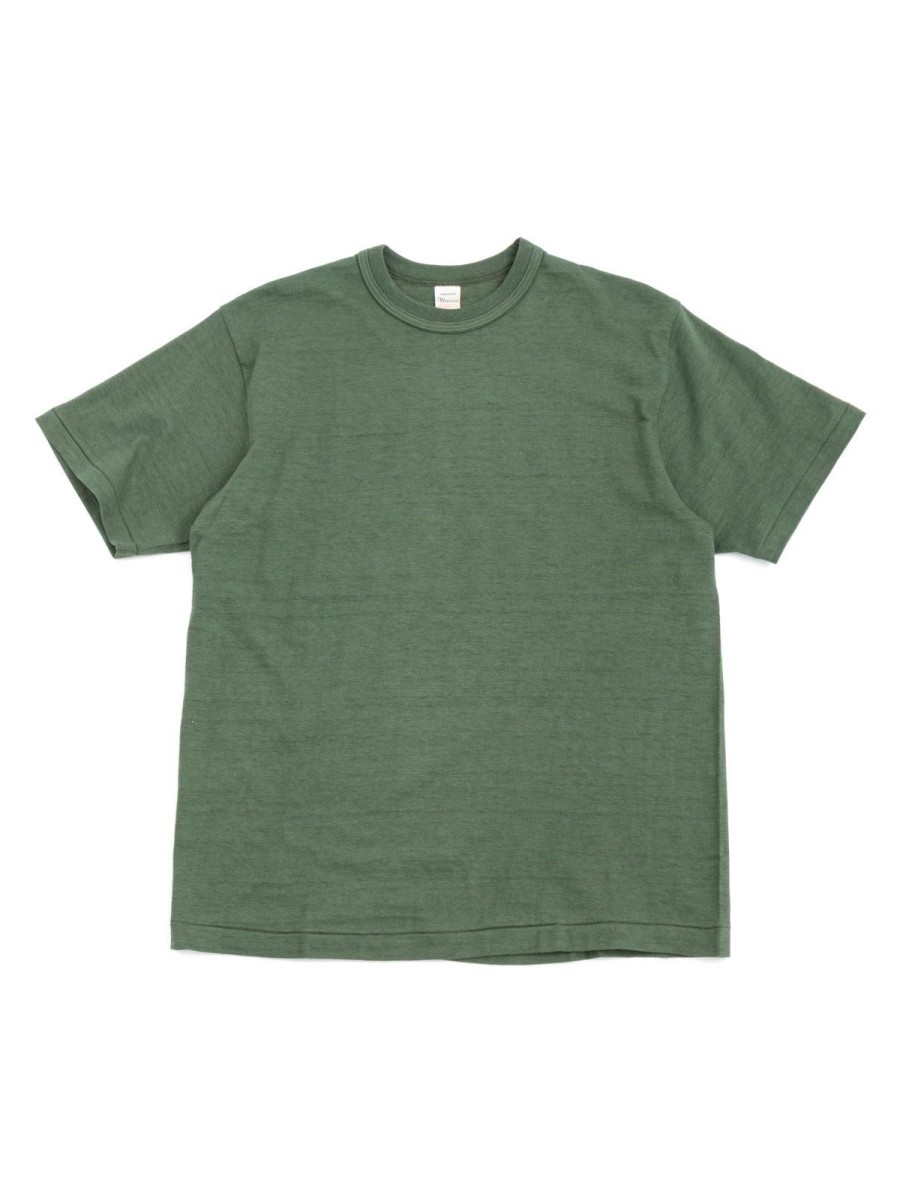 Warehouse & Co Lot 4601 No Print T Shirt Green | T Shirts S/S