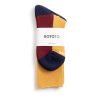 RoToTo Hybrid Pile Crew Socks Merino Wool Ylw/Bur/Nvy | Socks