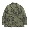 Engineered Garments Bedford Jacket Olive Floral Print Ripstop | Jackets