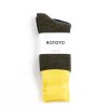 RoToTo Hybrid Boot Crew Socks "Merinowool & Polypropylene" Yellow/Olive | Socks