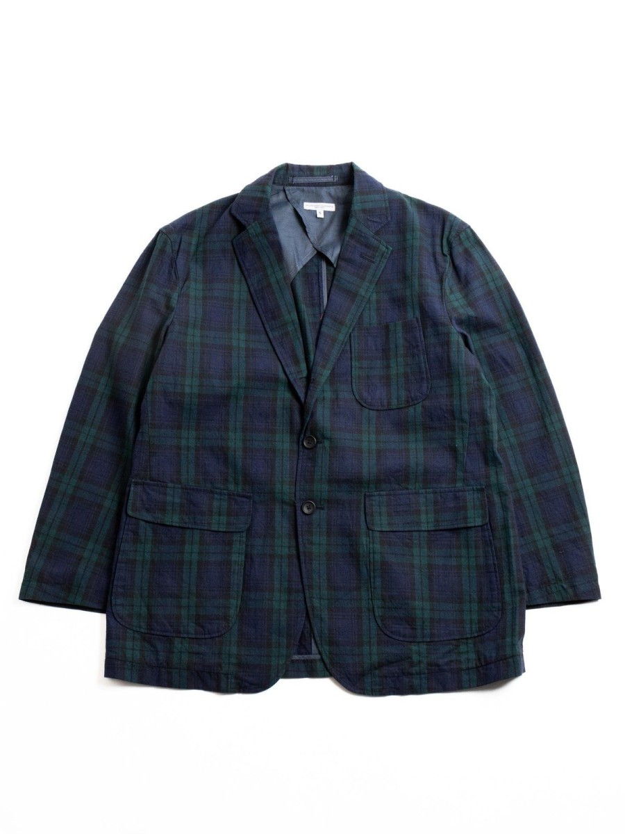 Engineered Garments Ivy Blazer Blackwatch Cotton Linen | Jackets