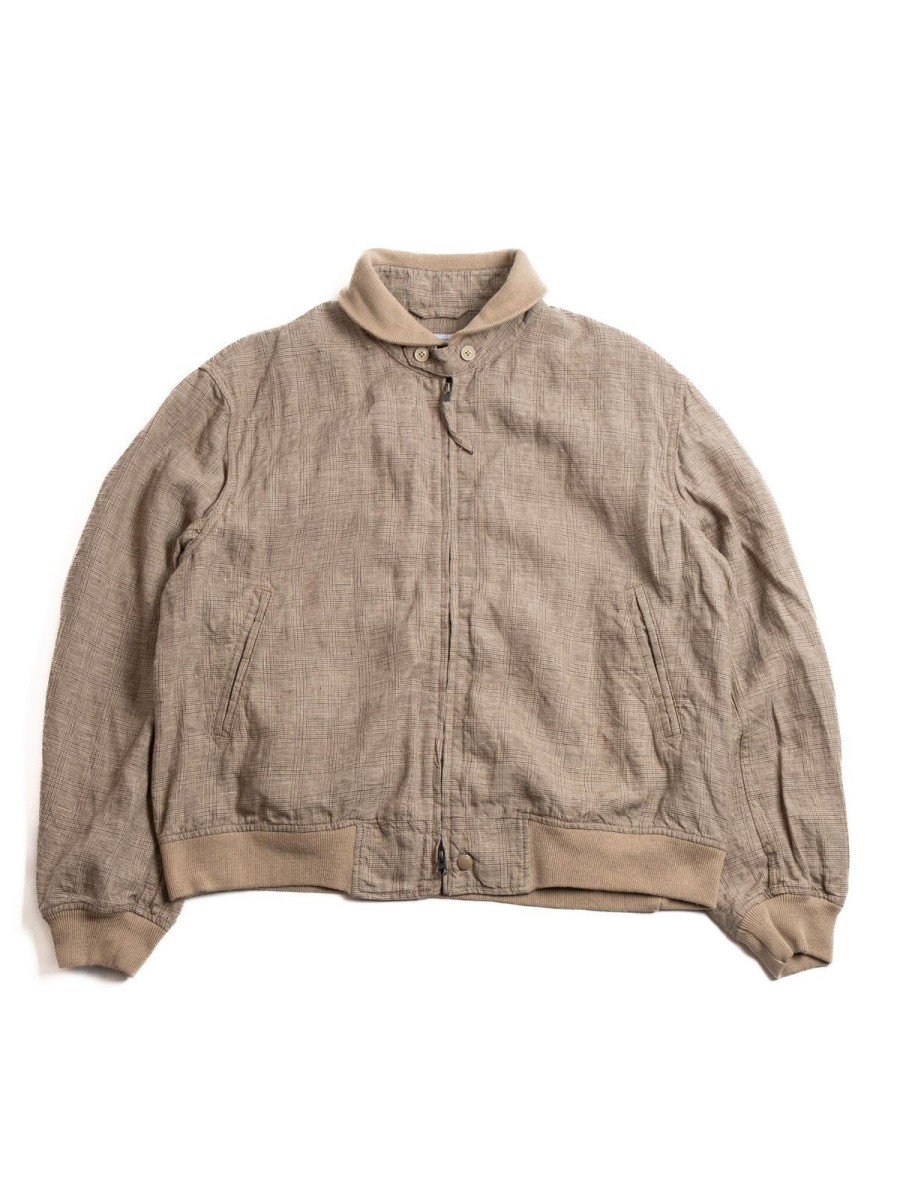 Engineered Garments Ll Jacket Beige Linen Glen Plaid | Jackets