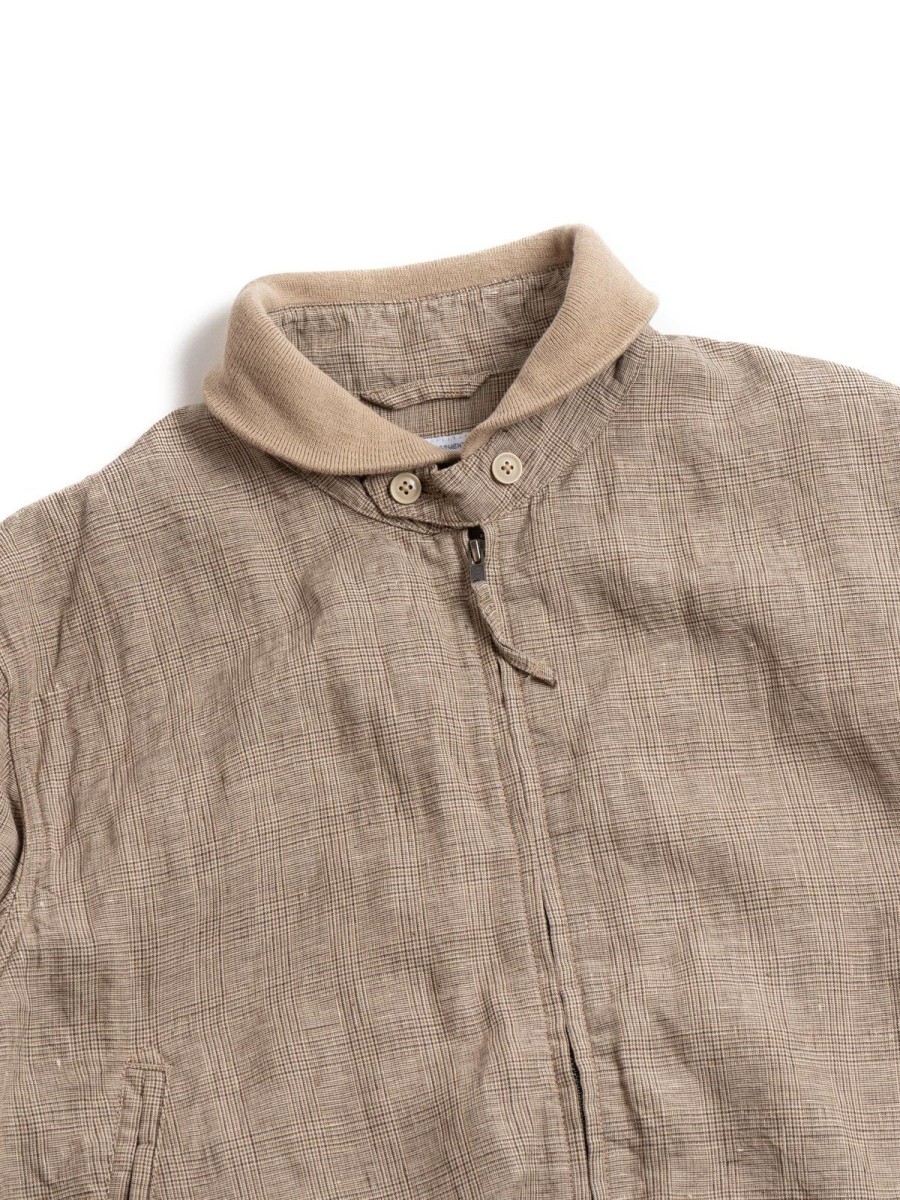 Engineered Garments Ll Jacket Beige Linen Glen Plaid | Jackets