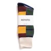 RoToTo Multi Rugger Pattern Crew Socks Bur/Yel/Blk | Socks