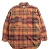 Engineered Garments Work Shirt Navy/Khaki Cotton Plaid | Shirts