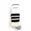 RoToTo Coarse Ribbed Oldschool Crew Socks Black | Socks