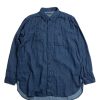 Engineered Garments Work Shirt Navy Hemp Cotton Denim | Shirts