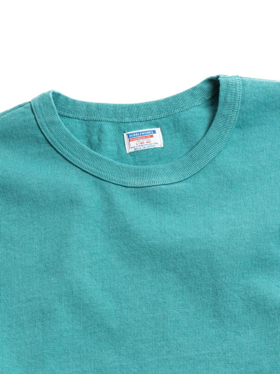 DUBBLE WORKS Lot.58001 H.W. L/S Tee Pigment Dye Turquoise | T Shirts L/S