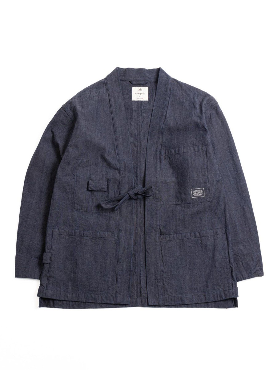 SNOW PEAK APPAREL Organic Cotton Canvas Noragi Jacket Indigo | Jackets