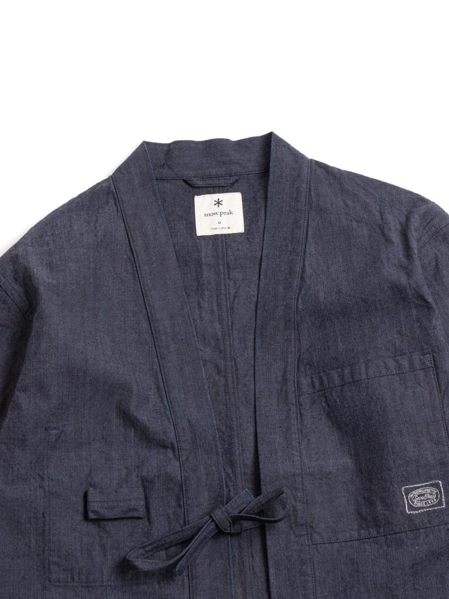 SNOW PEAK APPAREL Organic Cotton Canvas Noragi Jacket Indigo | Jackets