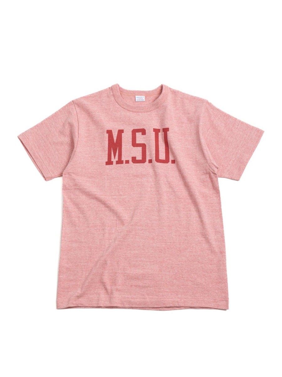 Warehouse & Co Lot 4096 Heather Msc T Shirt Red | T Shirt S/S Print