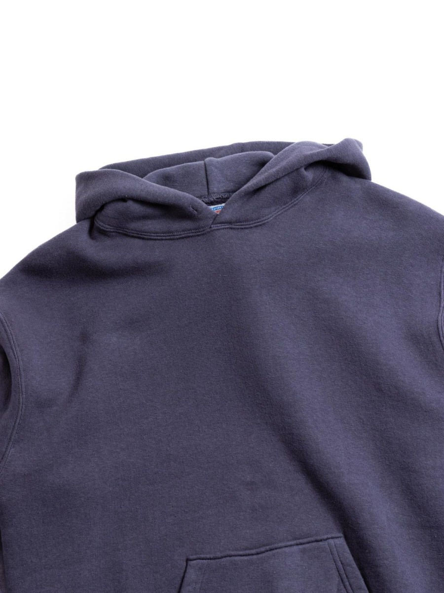 DUBBLE WORKS Lot 86002 Loop Wheel Sweat Hoodie Navy | Sweatshirt & Hoodies