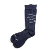 and wander Pe/Co Pile Sock Navy | Socks