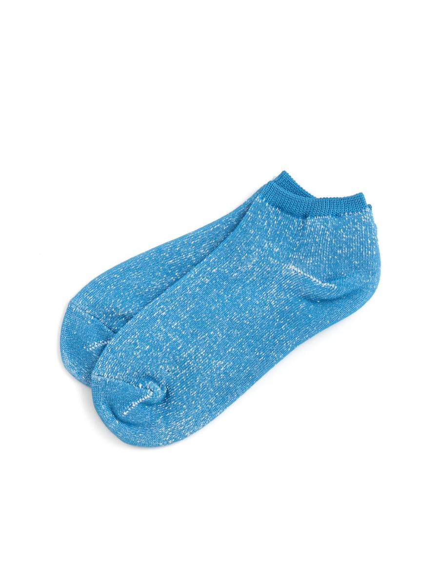 RoToTo Washi Pile Short Socks Neon Blue | Socks