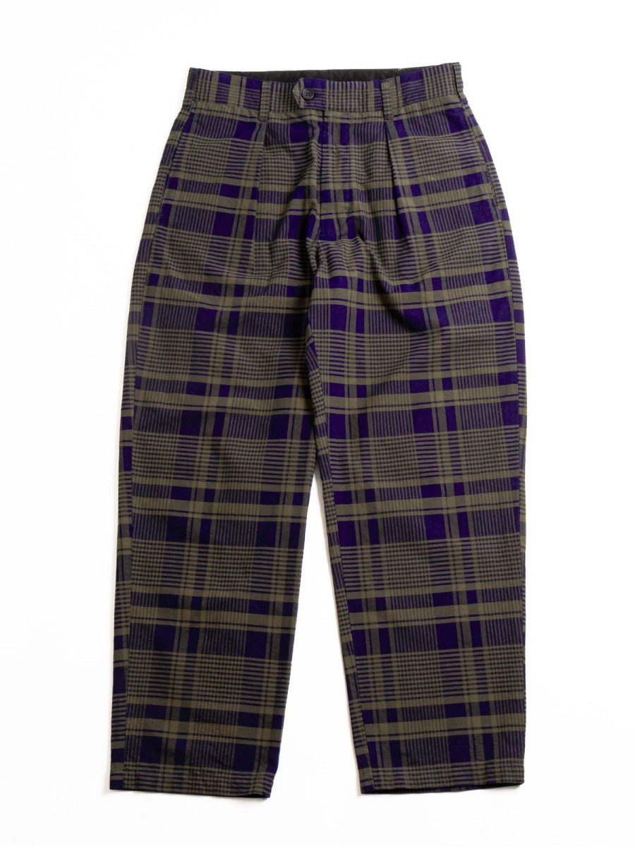 Engineered Garments Carlyle Pant Navy/Olive Cotton Plaid | Trousers