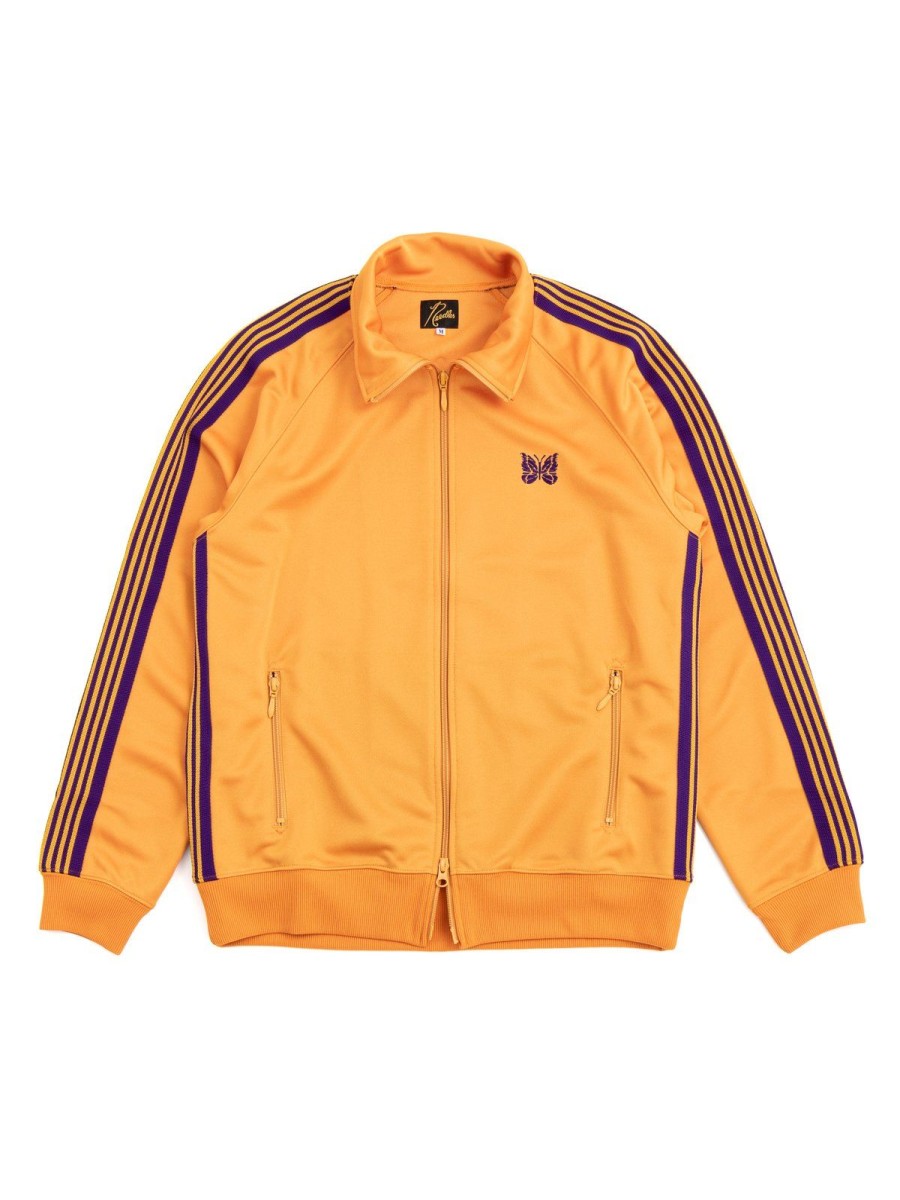 Needles Needles Track Jacket Poly Smooth Orange | Sweatshirts