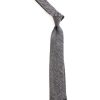 Engineered Garments Neck Tie Black/Gray Linen Stripe | Ties & Pocket Squares