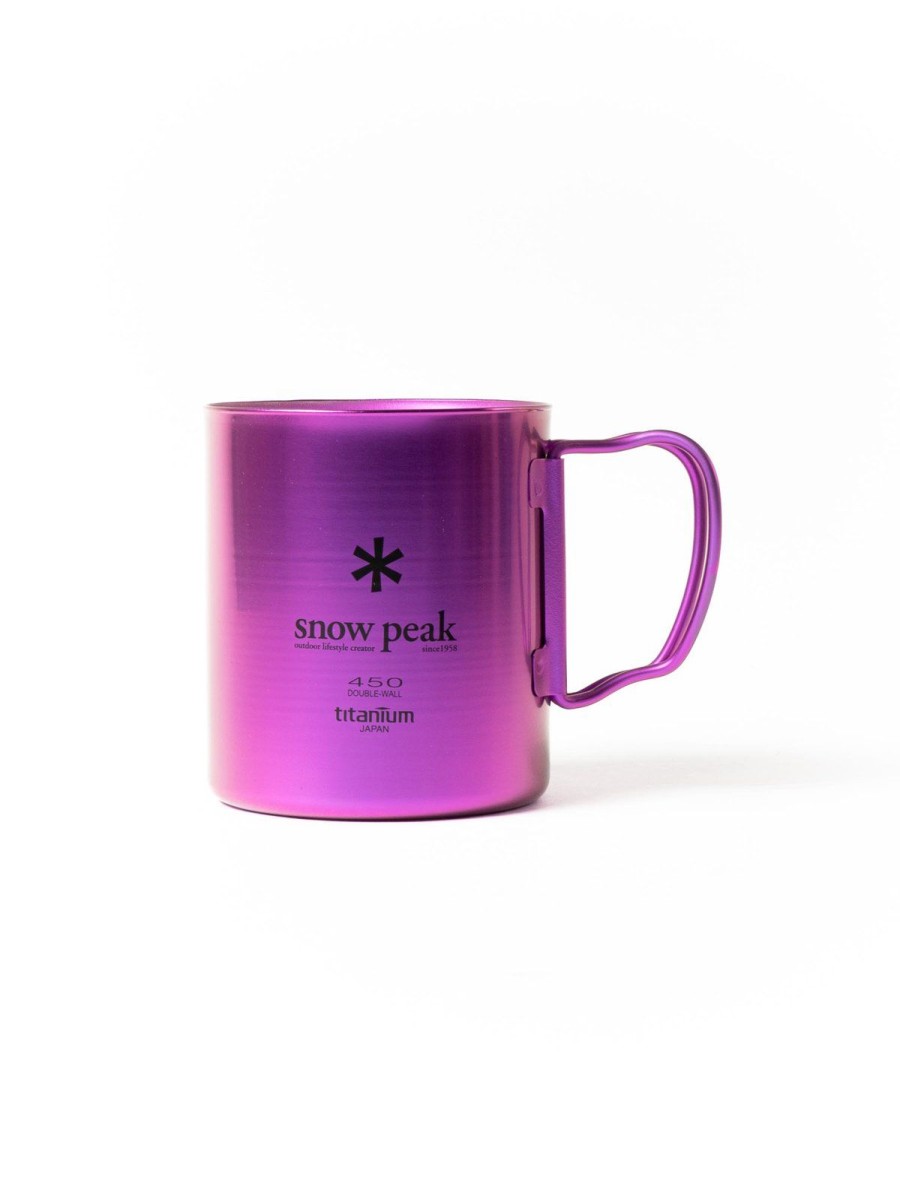 Snow Peak Titanium Double Wall 450 Mug Purple | Camping & Outdoor