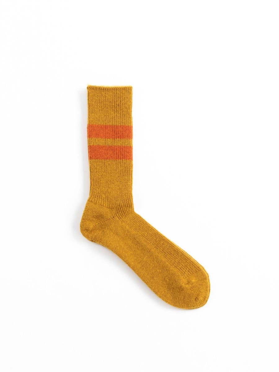 RoToTo Brush Mohair Crew Socks D.Yellow | Socks