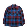 Engineered Garments Classic Shirt Blue/Red Cotton Block Check | Shirts