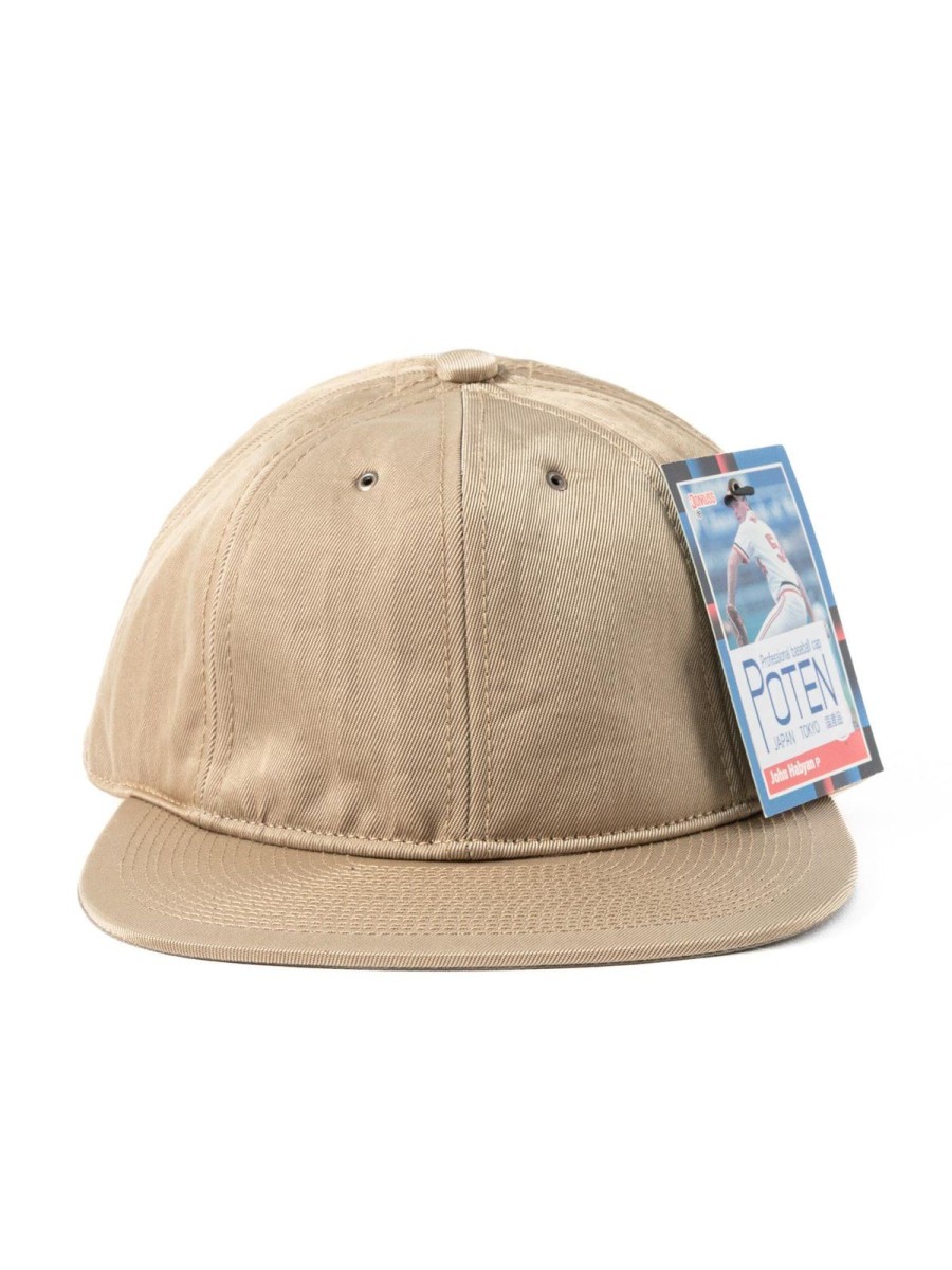 Poten Vintage Nylon Beige Baseball Cap | Headwear