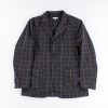 Engineered Garments Dark Brown Polyester Rayon Glen Plaid Nb Jacket | Outerwear