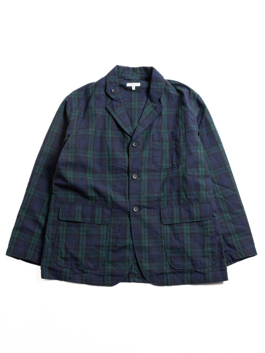 Engineered Garments Loiter Jacket Blackwatch Cotton Linen | Jackets